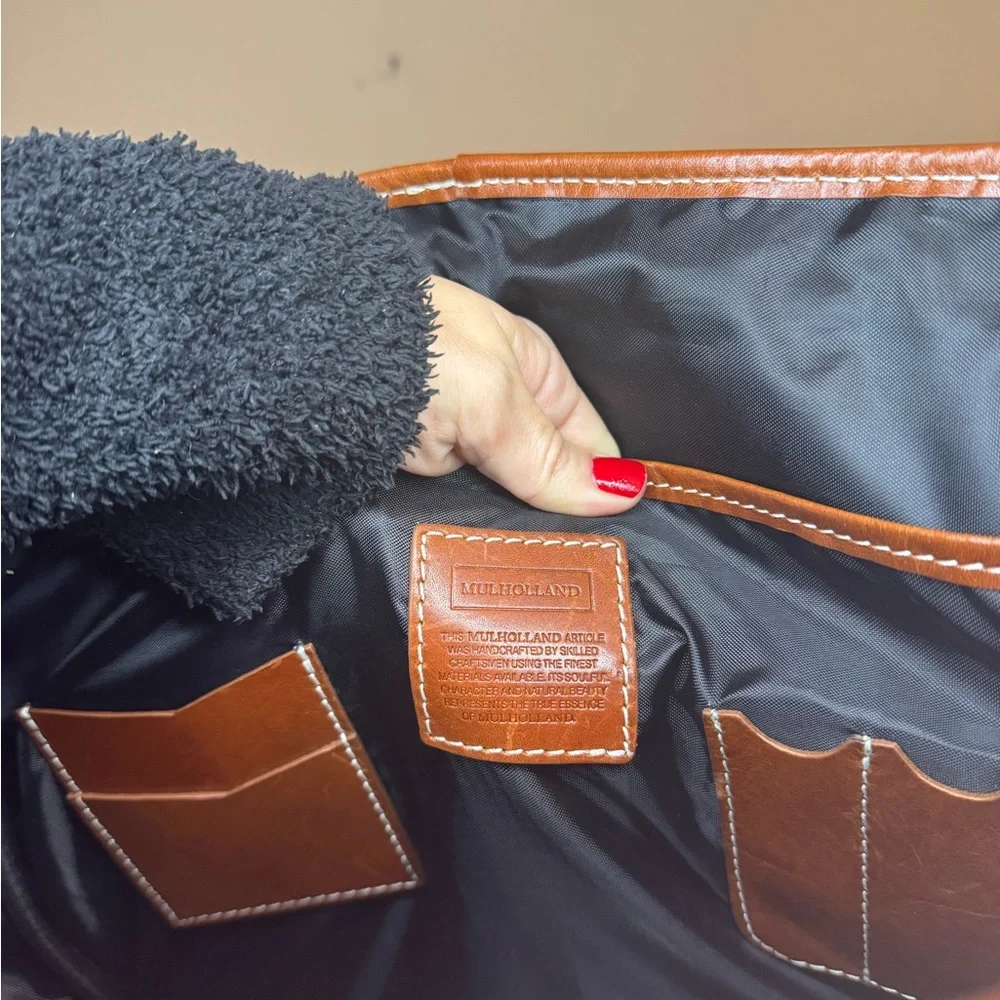Mulholland Brown Leather Satchel‎ Crossbody Messenger Bag